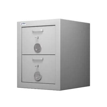 Armoire forte à 2 tiroirs - Serrure à clé avec passe général : HARTMANN CLASS PROTECT 2T Image