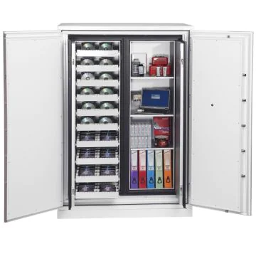 PHOENIX  DATA COMMANDER DS4623E : Armoire forte ignifugée anti-feu - Serrure électronique - Coupe-feu 2 Heures  - 457 Litres ouvert