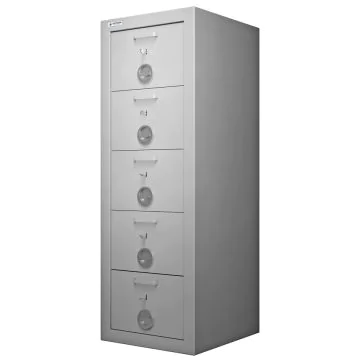 Armoire forte coupe-feu à 5 Tiroirs - Serrure à clé identique : HARTMANN CLASS image