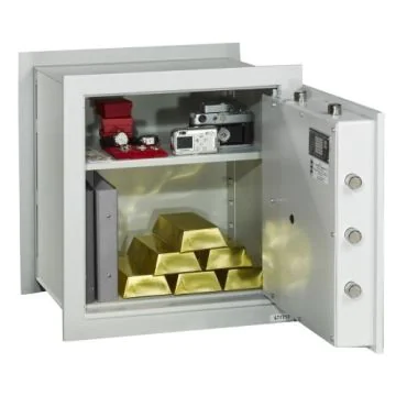 HARTMANN Mural 50 Coffre-fort à emmurer - Serrure à clé et à disque - 51 Litres - Intérieur